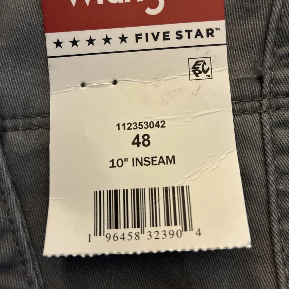 Wrangler Cargo Shorts Mens 48 Relaxed Fit Cotton Gray Outdoors Trail Casual NEW - Picture 14 of 16